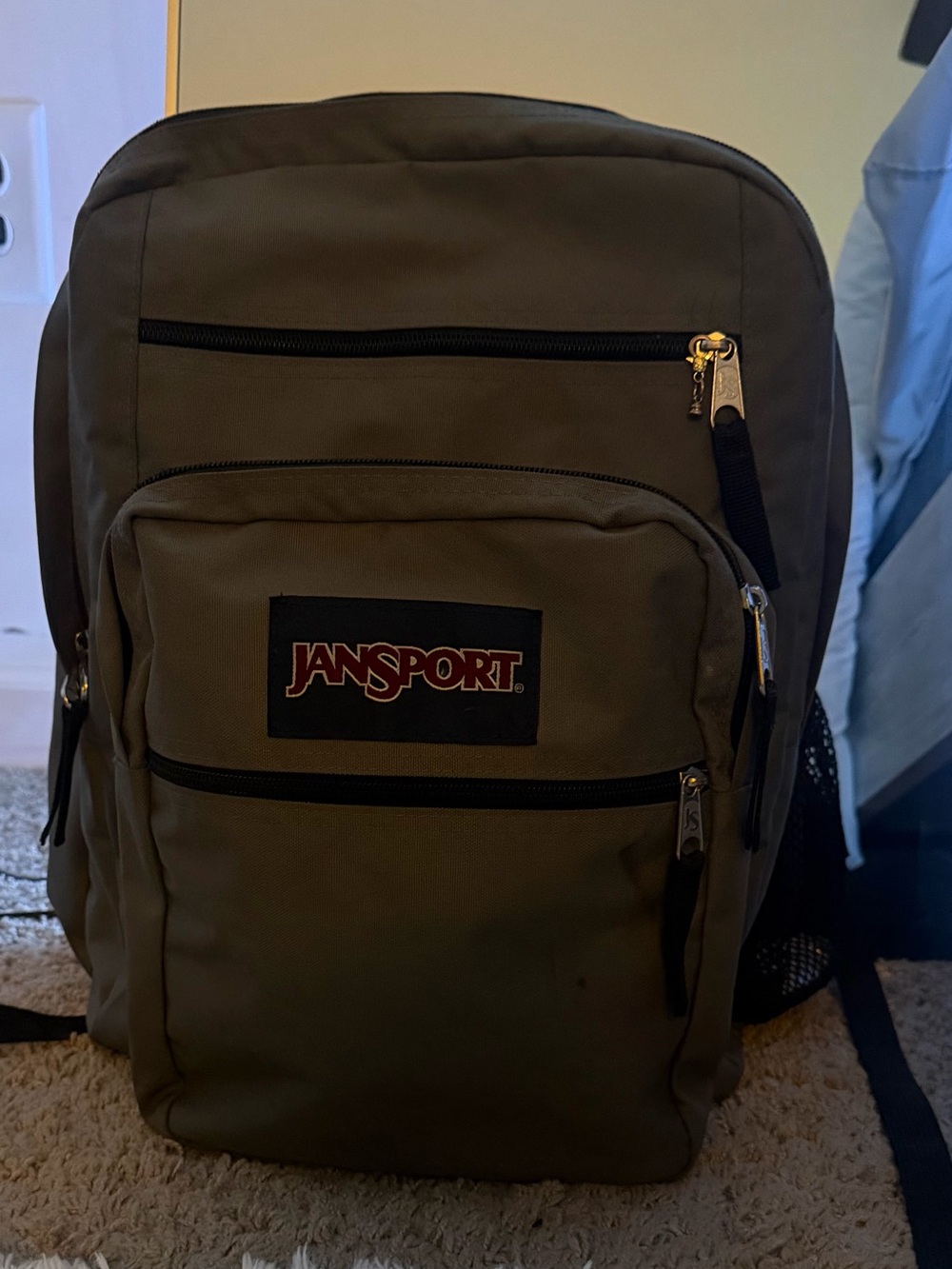 Jansport Grey Backpack with Black Accents